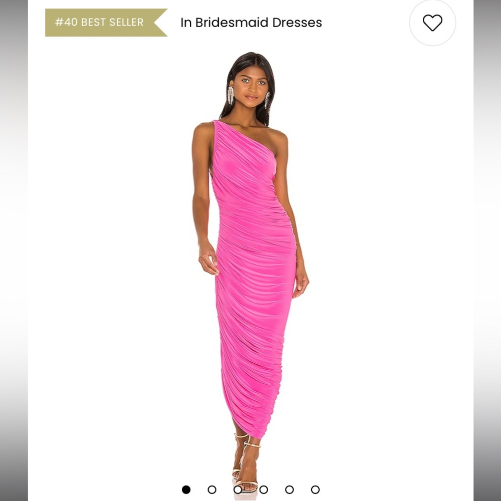 Norma Kamali Pink One Shoulder Dress